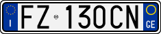 License plate of Italy, Cars (1994 year series)