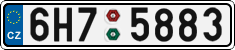 License plate of the Czech Republic, Cars (2001)