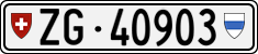License plate of Switzerland, Cars