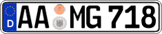German license plate, Regular plates