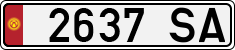 License plate of Kyrgyzstan, Organizations (1994)