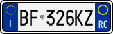 License plate of Italy, Cars (1994 year series)