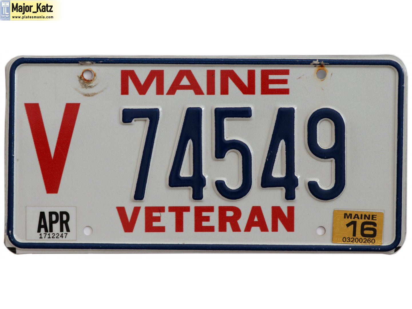 74549, License plate without vehicle 