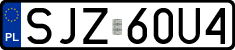 License plates of Poland, Regular car plates