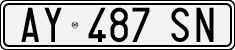 License plate of Italy, Cars (1994 year series)