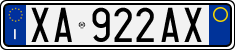 License plate of Italy, Cars (1994 year series)