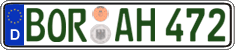 German license plate, Regular plates