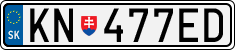 License plate of Slovakia, Cars
