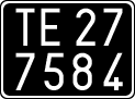 License plate of Italy, Cars (1927 year series)