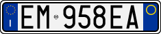 License plate of Italy, Cars (1994 year series)