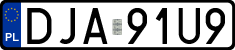 License plates of Poland, Regular car plates
