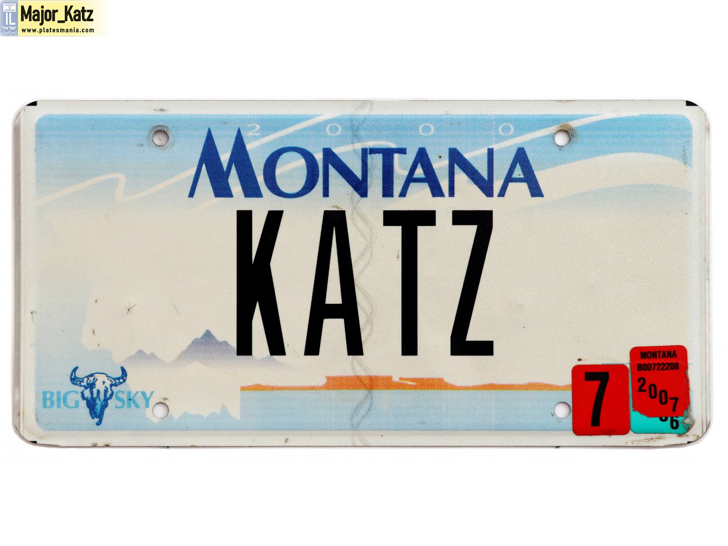 KATZ, License plate without vehicle 