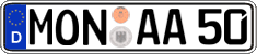 German license plate, Regular plates