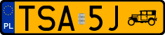 License plates of Poland, Oldtimers