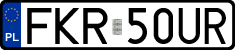License plates of Poland, Regular car plates