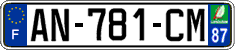 French license plate, SIV (ordinary)