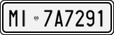 License plate of Italy, Cars (1927 year series)