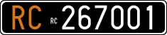 License plate of Italy, Cars (1927 year series)