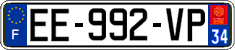 French license plate, SIV (ordinary)