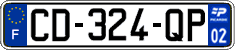 French license plate, SIV (ordinary)