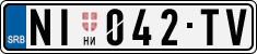 License plate of Serbia, Cars