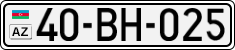 License plate of Azerbaijan, Cars