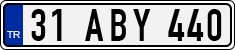 License plate of Turkey, Regular plates