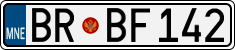 License plate of Montenegro, Cars
