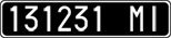 License plate of Italy, Cars (1927 year series)
