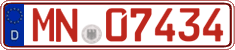 German license plate, Red license plates