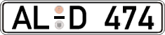 German license plate, Regular plates