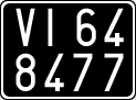 License plate of Italy, Cars (1927 year series)