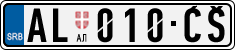 License plate of Serbia, Cars