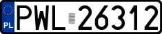 License plates of Poland, Regular car plates