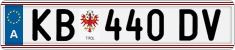 License plate of Austria, Regular plates