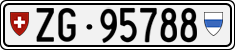 License plate of Switzerland, Cars