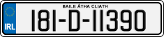 License plate of Ireland, Regular plates