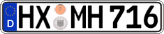 German license plate, Regular plates