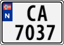 License plate of Norway, Trailers, motorcycles, special vehicles