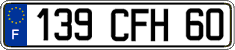 French license plate, FNI