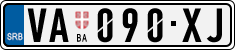 License plate of Serbia, Cars