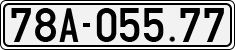 License plate of Vietnam, Cars