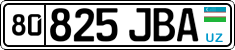 License plate of Uzbekistan, Organizations
