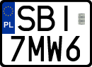 License plates of Poland, Special vehicles and motorcycles