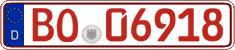 German license plate, Red license plates
