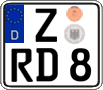 German license plate, Regular plates