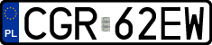 License plates of Poland, Regular car plates