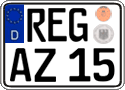 German license plate, Regular plates