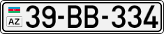 License plate of Azerbaijan, Cars