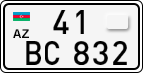 License plate of Azerbaijan, Cars